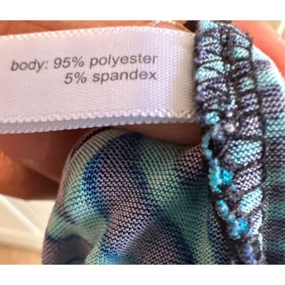 Fashion Bug Women V-Neck Blue/Black Pull On Top Size 3X SKU C3023 - Picture 7 of 7